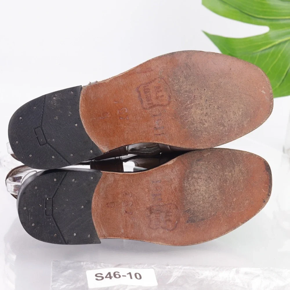 English Boot House Mens Sandals Size 9 Brown Leather Closed Toe Fisherman Shoes
